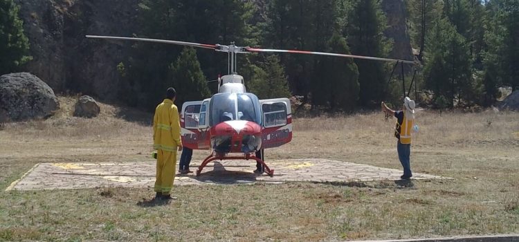 Activan operativo de apoyo a brigadas contra incendios forestales en la Sierra Tarahumara