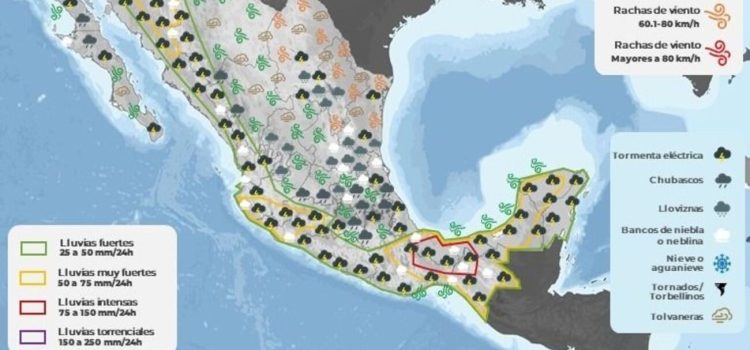 Prevén altas temperaturas y lluvias en la entidad