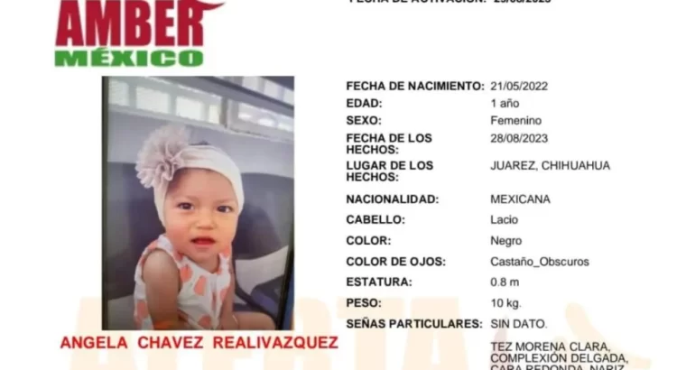 Luego del homicidio de sus padres, desaparece bebé de un año en Chihuahua