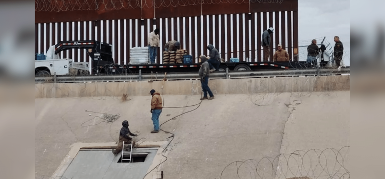 Sellan con cemento túnel clandestino del Río Bravo