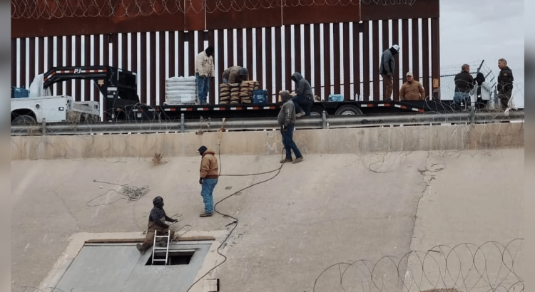 Sellan con cemento túnel clandestino del Río Bravo
