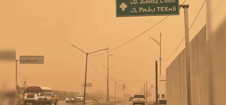 Cielo de Chihuahua se pinta de naranja por vientos de hasta 85 km por hora