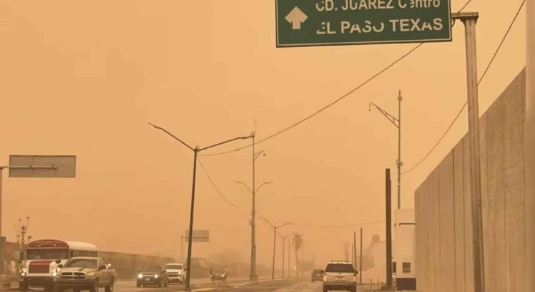 Cielo de Chihuahua se pinta de naranja por vientos de hasta 85 km por hora