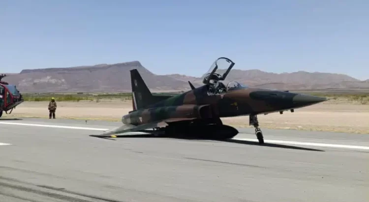 Avión F-5E de la Fuerza Aérea Mexicana sufre incidente en aeropuerto de Chihuahua