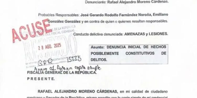 Denunció Alejandro Moreno a Gerardo Fernández Noroña