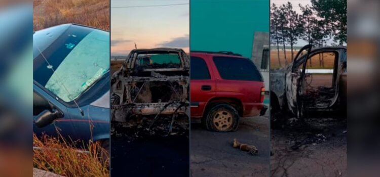 Arde Chihuahua: Guardia Nacional halla 4 vehículos incendiados tras siete horas de enfrentamiento entre narcos